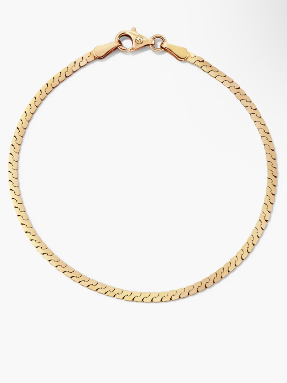 Mejuri 14k Gold SERPENTINE CHAIN BRACELET